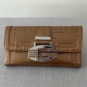 Guess Tan Wallet with Embossed Design